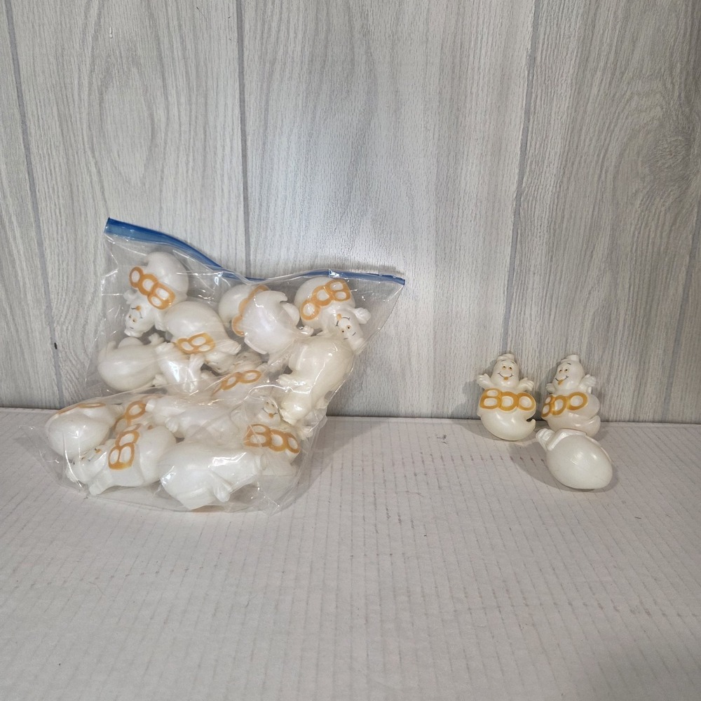 19 Vintage Halloween BOO Ghost Blow Mold String Light Covers 3" T24